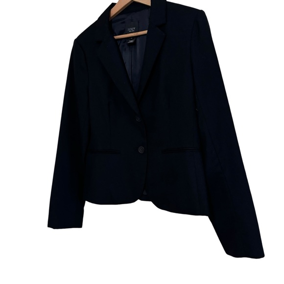 J. Crew Double Button Super 120’s Wool Blazer Black Size - Picture 5 of 10